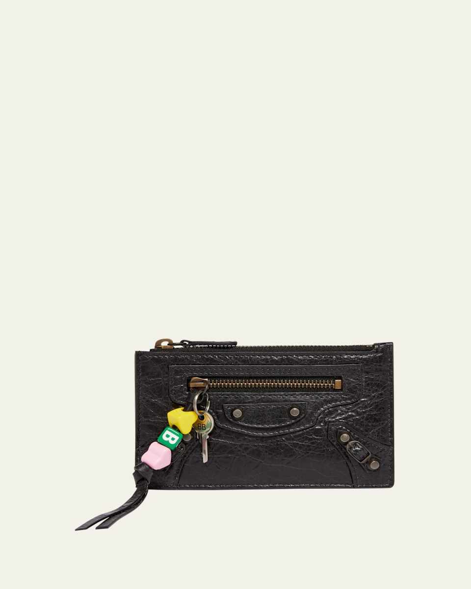 Le City Large Leather Card Holder with Charms